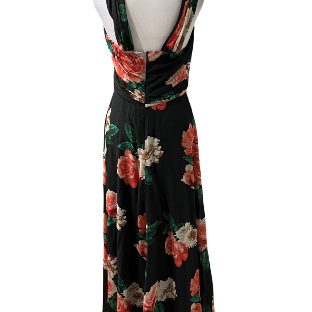 Laundry Shelli Segal Floral Cross Neck Maxi Dress size 10 - Picture 9 of 10